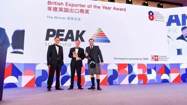Chris Harvey accepting the award. 